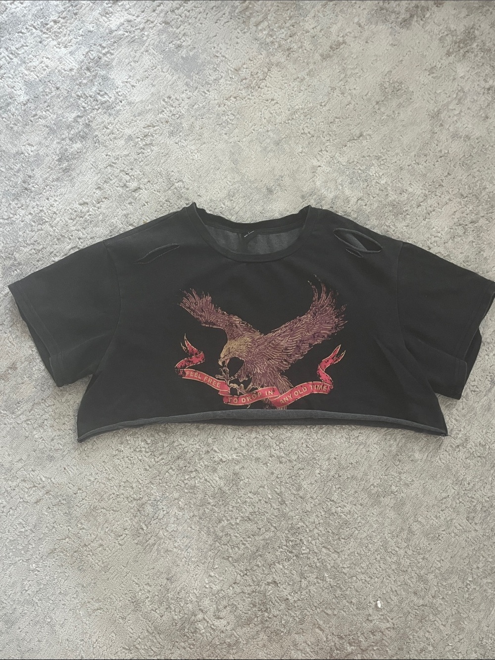 Black Cropped Tee